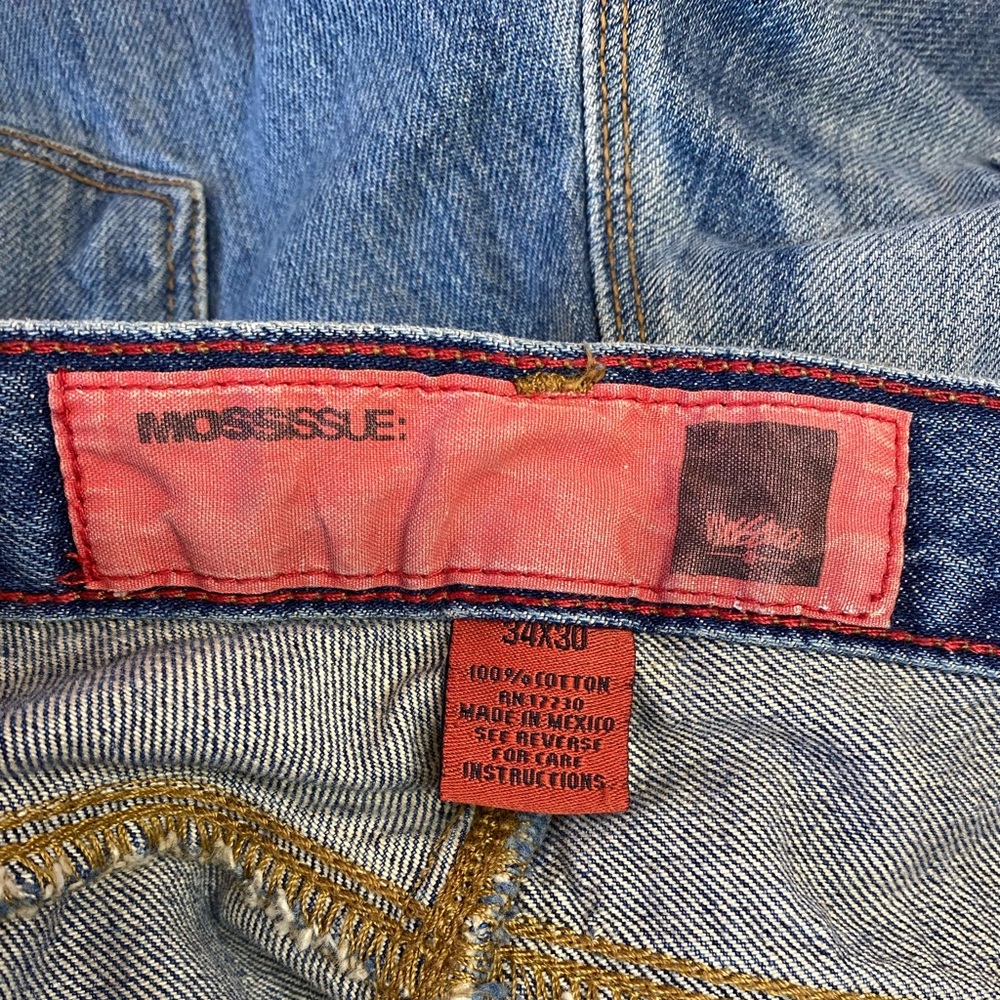 Mossimo Mossissue Men's Six Pocket Blue Jeans Size 34/30 Gently Used - Picture 6 of 8